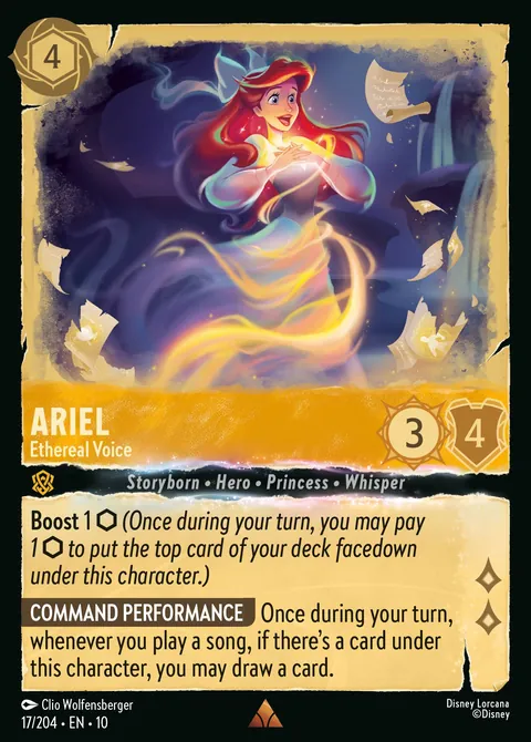 Ariel - Ethereal Voice #017 Whispers in the Well Disney Lorcana card (Near Mint)