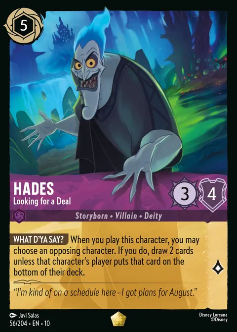 Hades - Looking for a Deal #056 Whispers in the Well Disney Lorcana card (Near Mint)