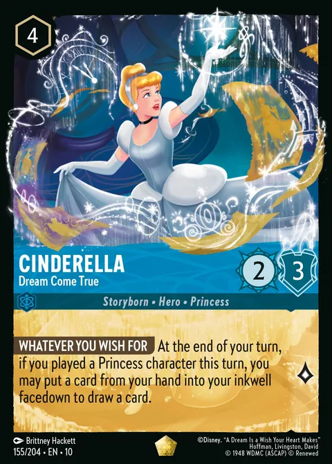 Cinderella - Dream Come True #155 Whispers in the Well Disney Lorcana card (Near Mint)