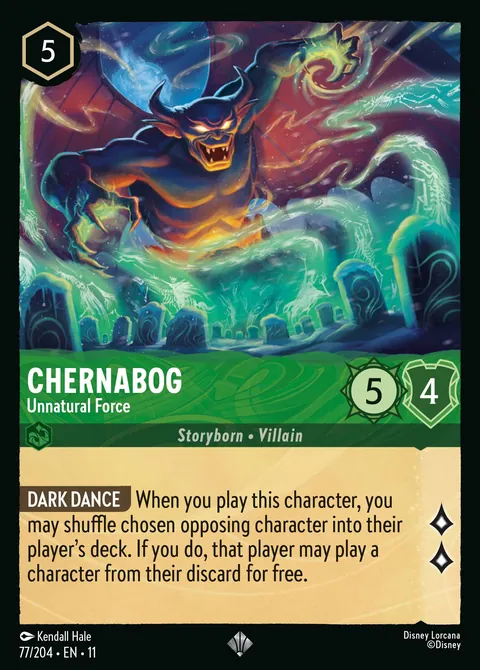 Chernabog - Unnatural Force #077 Winterspell Disney Lorcana card (Near Mint)