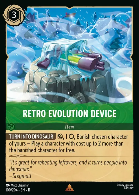 Retro Evolution Device #100 Winterspell Disney Lorcana card (Near Mint)