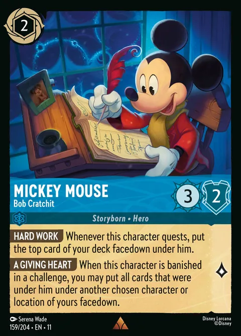 Mickey Mouse - Bob Cratchit #159 Winterspell Disney Lorcana card (Near Mint)