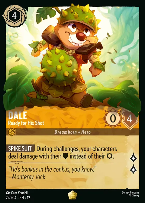 Dale - Ready for His Shot #022 Wilds Unknown Disney Lorcana card (Near Mint)