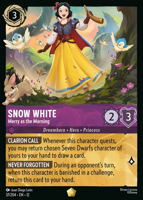 Snow White - Merry as the Morning #037 Wilds Unknown Disney Lorcana card (Near Mint)