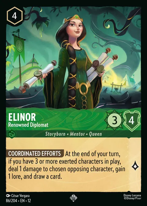 Elinor - Renowned Diplomat #086 Wilds Unknown Disney Lorcana card (Near Mint)
