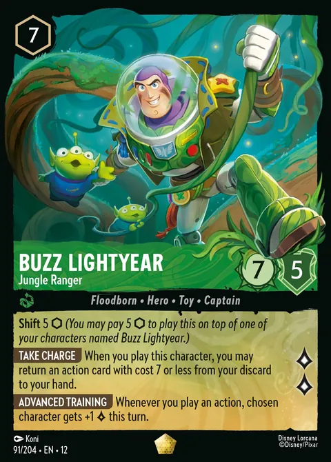 Buzz Lightyear - Jungle Ranger #091 Wilds Unknown Disney Lorcana card (Near Mint)