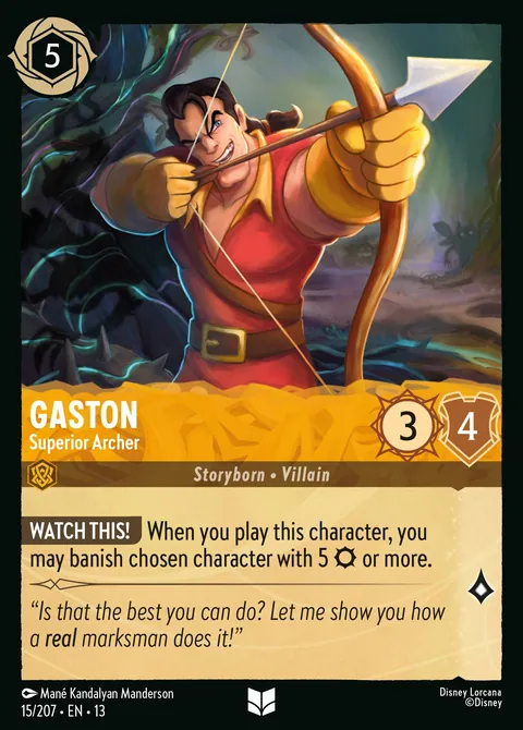 Gaston - Superior Archer #015 Attack of the Vine! Disney Lorcana card (Near Mint)