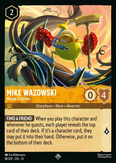 Mike Wazowski - Heroic Climber #018 Attack of the Vine! Disney Lorcana card (Near Mint)