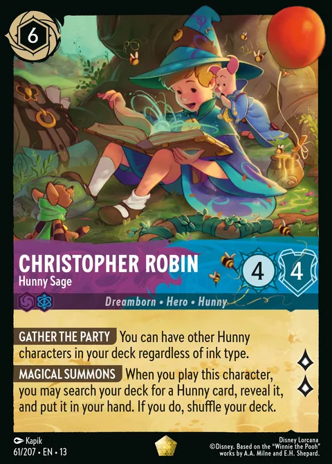 Christopher Robin - Hunny Sage #061 Attack of the Vine! Disney Lorcana card (Near Mint)