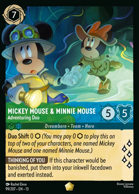 Mickey Mouse & Minnie Mouse - Adventuring Duo #099 Attack of the Vine! Disney Lorcana card (Near Mint)