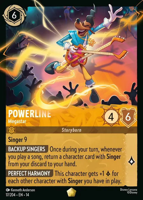 Powerline - Megastar #017 Hyperia City Disney Lorcana card (Near Mint)