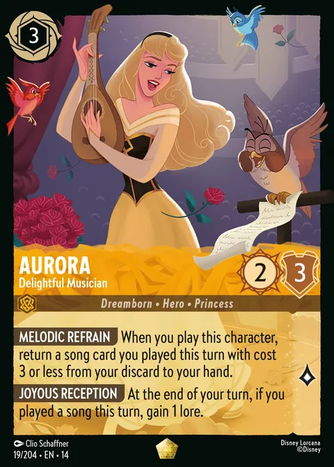 Aurora - Delightful Musician #019 Hyperia City Disney Lorcana card (Near Mint)