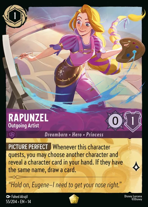 Rapunzel - Outgoing Artist #055 Hyperia City Disney Lorcana card (Near Mint)
