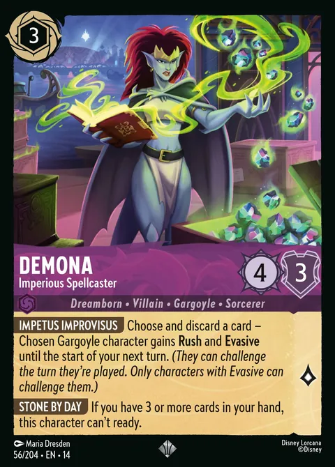 Demona - Imperious Spellcaster #056 Hyperia City Disney Lorcana card (Near Mint)