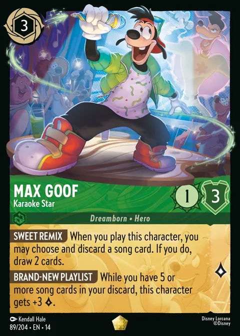 Max Goof - Karaoke Star #089 Hyperia City Disney Lorcana card (Near Mint)