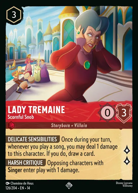 Lady Tremaine - Scornful Snob #126 Hyperia City Disney Lorcana card (Near Mint)
