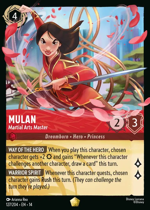 Mulan - Martial Arts Master #127 Hyperia City Disney Lorcana card (Near Mint)