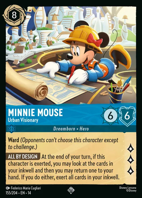 Minnie Mouse - Urban Visionary #155 Hyperia City Disney Lorcana card (Near Mint)