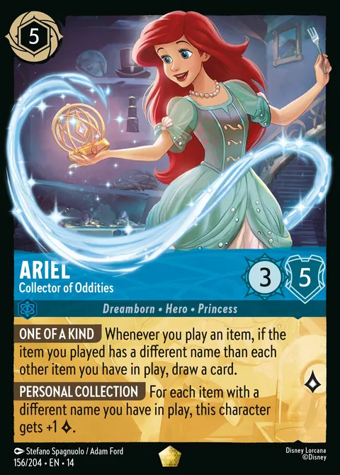 Ariel - Collector of Oddities #156 Hyperia City Disney Lorcana card (Near Mint)
