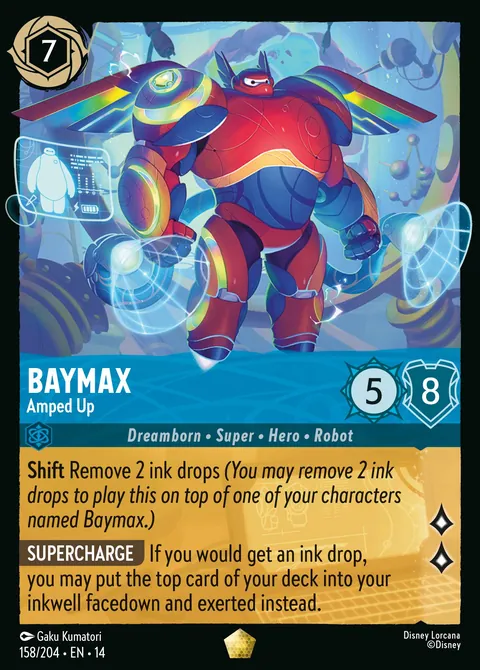 Baymax - Amped Up #158 Hyperia City Disney Lorcana card (Near Mint)