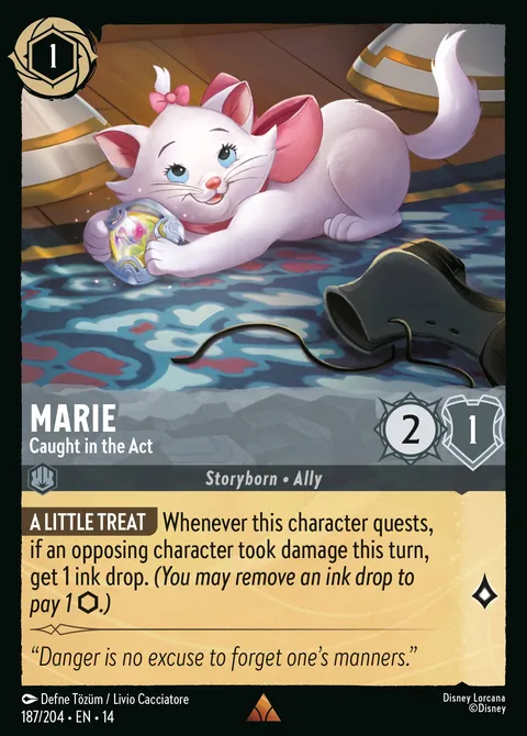 Marie - Caught in the Act #187 Hyperia City Disney Lorcana card (Near Mint)
