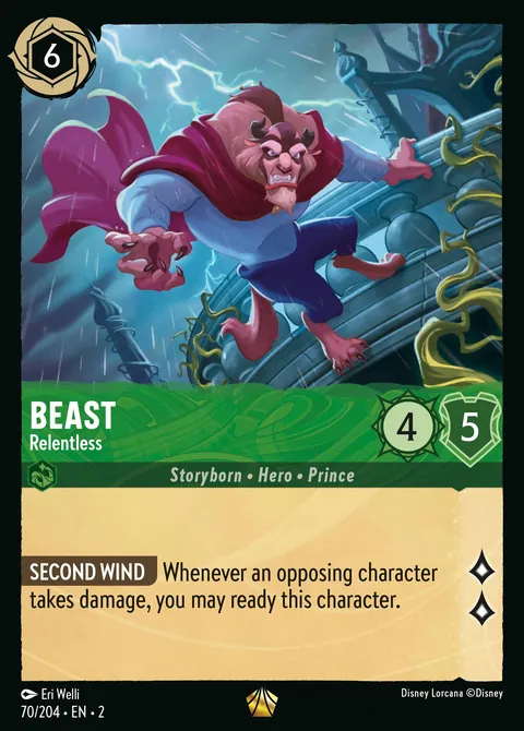 Beast - Relentless #070 Rise of the Floodborn Disney Lorcana card (Near Mint)