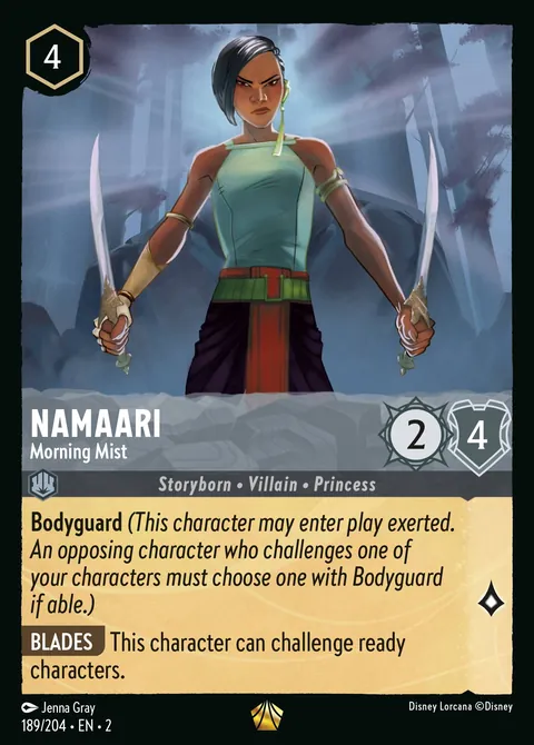 Namaari - Morning Mist #189 Rise of the Floodborn Disney Lorcana card (Near Mint)