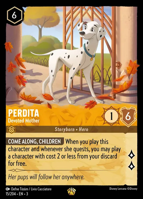 Perdita - Devoted Mother #015 Into the Inklands Disney Lorcana card (Near Mint)