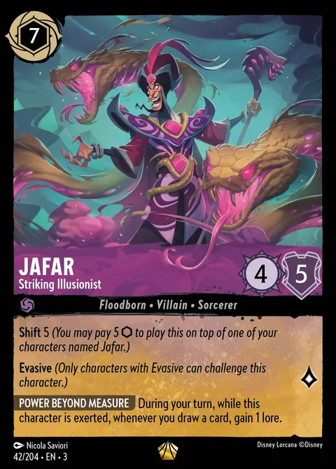 Jafar - Striking Illusionist #042 Into the Inklands Disney Lorcana card (Near Mint)