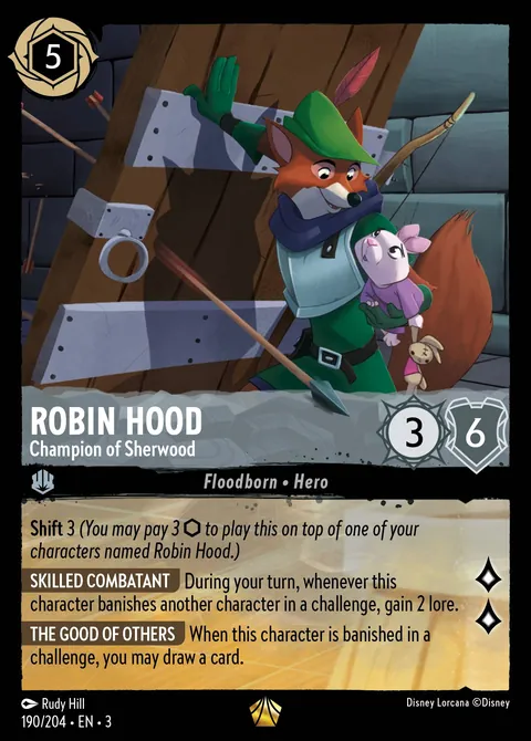 Robin Hood - Champion of Sherwood #190 Into the Inklands Disney Lorcana card (Near Mint)