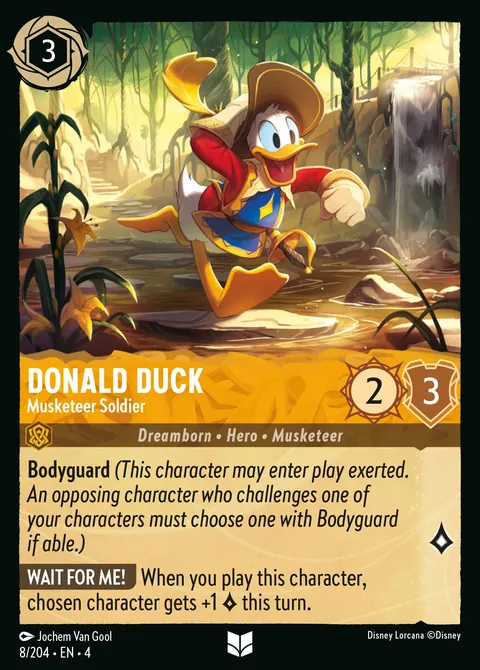 Donald Duck - Musketeer Soldier #008 Ursula's Return Disney Lorcana card (Near Mint)