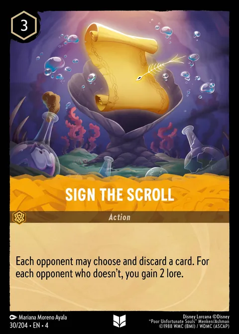 Sign the Scroll #030 Ursula's Return Disney Lorcana card (Near Mint)