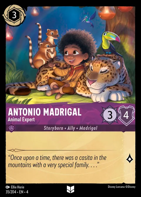 Antonio Madrigal - Animal Expert #035 Ursula's Return Disney Lorcana card (Near Mint)