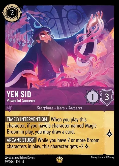 Yen Sid - Powerful Sorcerer #059 Ursula's Return Disney Lorcana card (Near Mint)