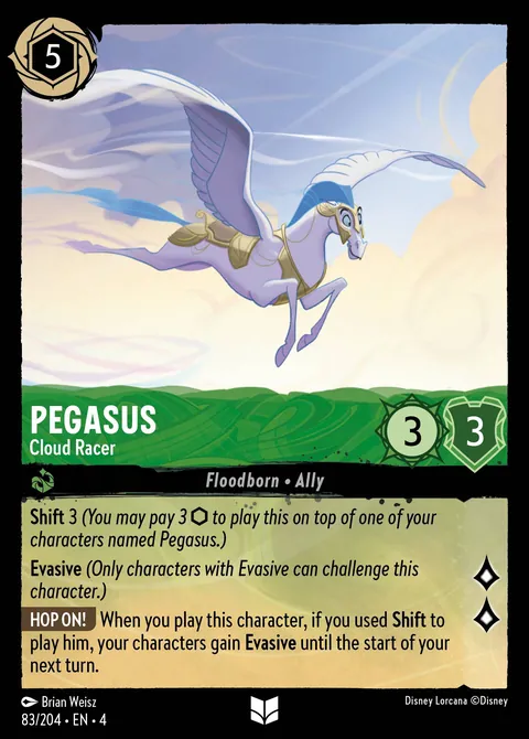 Pegasus - Cloud Racer #083 Ursula's Return Disney Lorcana card (Near Mint)