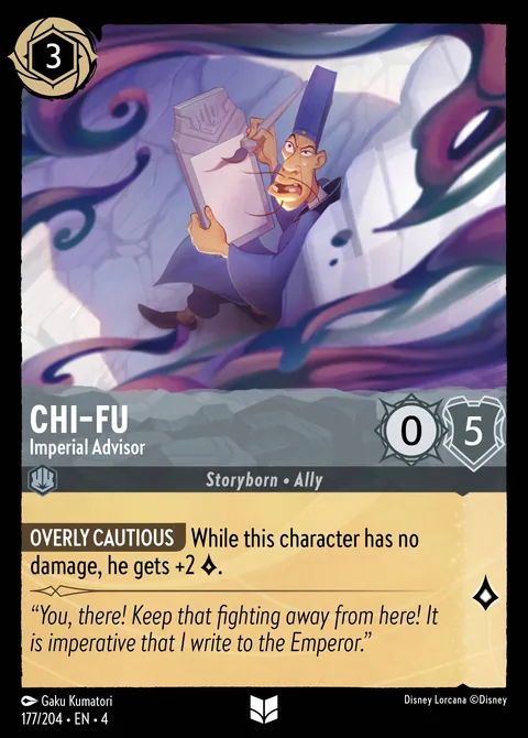 Chi-Fu - Imperial Advisor #177 Ursula's Return Disney Lorcana card (Near Mint)