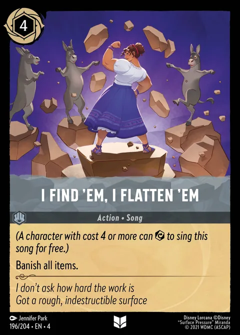 I Find ’Em, I Flatten ’Em #196 Ursula's Return Disney Lorcana card (Near Mint)