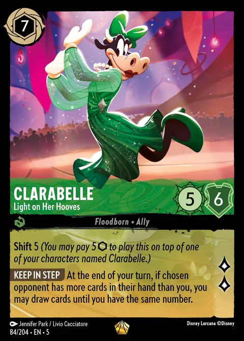 Clarabelle - Light on Her Hooves #084 Shimmering Skies Disney Lorcana card (Near Mint)