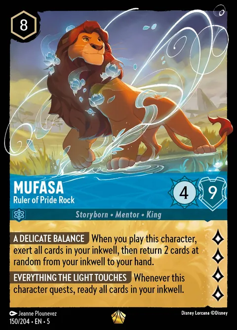 Mufasa - Ruler of Pride Rock #150 Shimmering Skies Disney Lorcana card (Near Mint)
