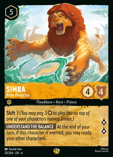Simba - Pride Protector #020 Azurite Sea Disney Lorcana card (Near Mint)