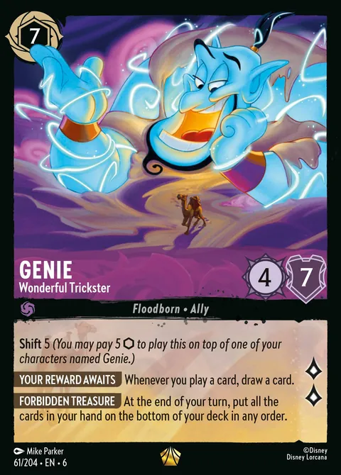 Genie - Wonderful Trickster #061 Azurite Sea Disney Lorcana card (Near Mint)