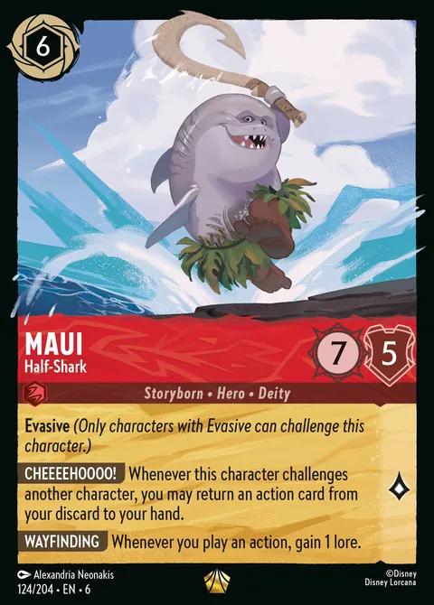 Maui - Half-Shark #124 Azurite Sea Disney Lorcana card (Near Mint)