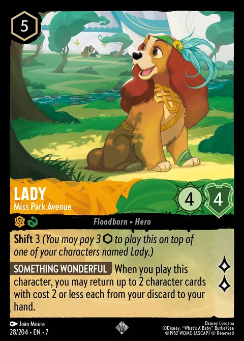 Lady - Miss Park Avenue #028 Archazia’s Island Disney Lorcana card (Near Mint)