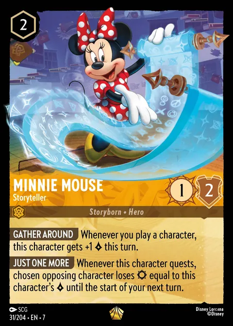 Minnie Mouse - Storyteller #031 Archazia’s Island Disney Lorcana card (Near Mint)
