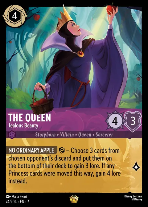 The Queen - Jealous Beauty #074 Archazia’s Island Disney Lorcana card (Near Mint)