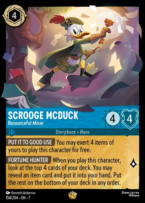 Scrooge McDuck - Resourceful Miser #154 Archazia’s Island Disney Lorcana card (Near Mint)