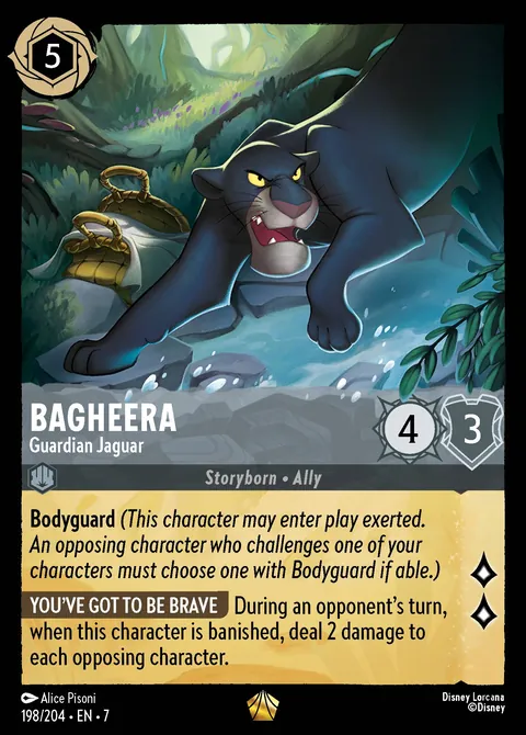 Bagheera - Guardian Jaguar #198 Archazia’s Island Disney Lorcana card (Near Mint)
