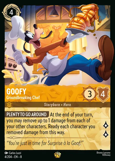 Goofy - Groundbreaking Chef #004 Reign of Jafar Disney Lorcana card (Near Mint)