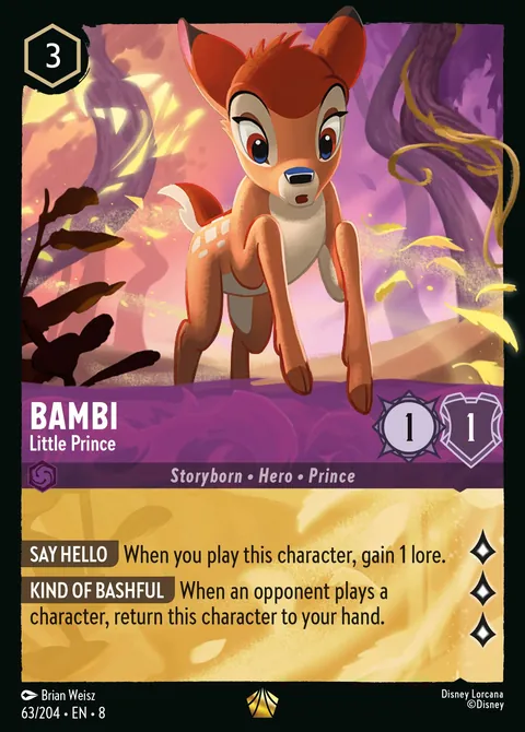 Bambi - Little Prince #063 Reign of Jafar Disney Lorcana card (Near Mint)