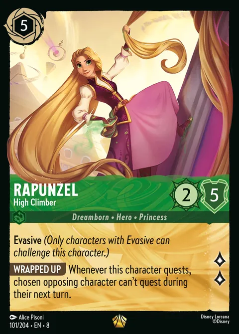 Rapunzel - High Climber #101 Reign of Jafar Disney Lorcana card (Near Mint)